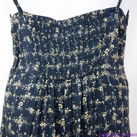 NEW Intimately Free People Caught Up Printed‎ Slip Dress, Black, Medium